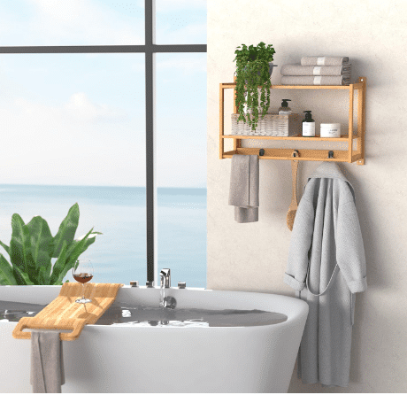 Banbo Wall shelf with towel bar