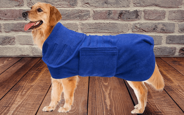 Geyecete Dog Cat Bath Robe Towel