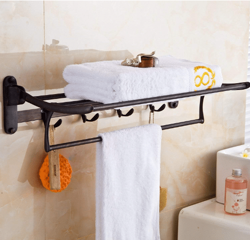 Hanging towel bar for bathroom